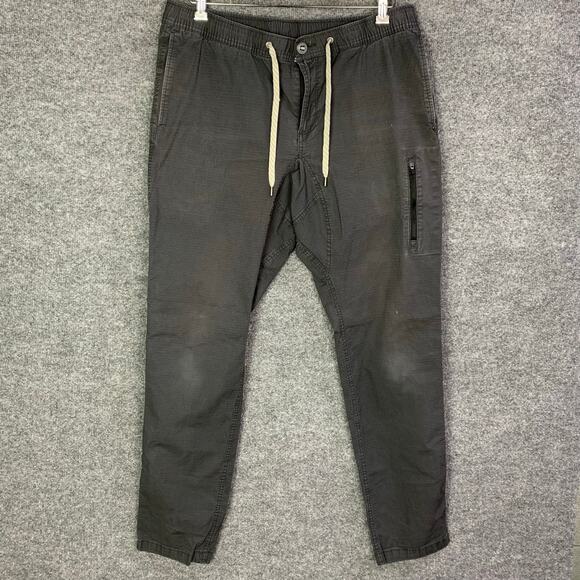 Vuori Other - Vuori Ripstop Pant Mens Gray Slim Fit Faded Organic Cotton Large‎